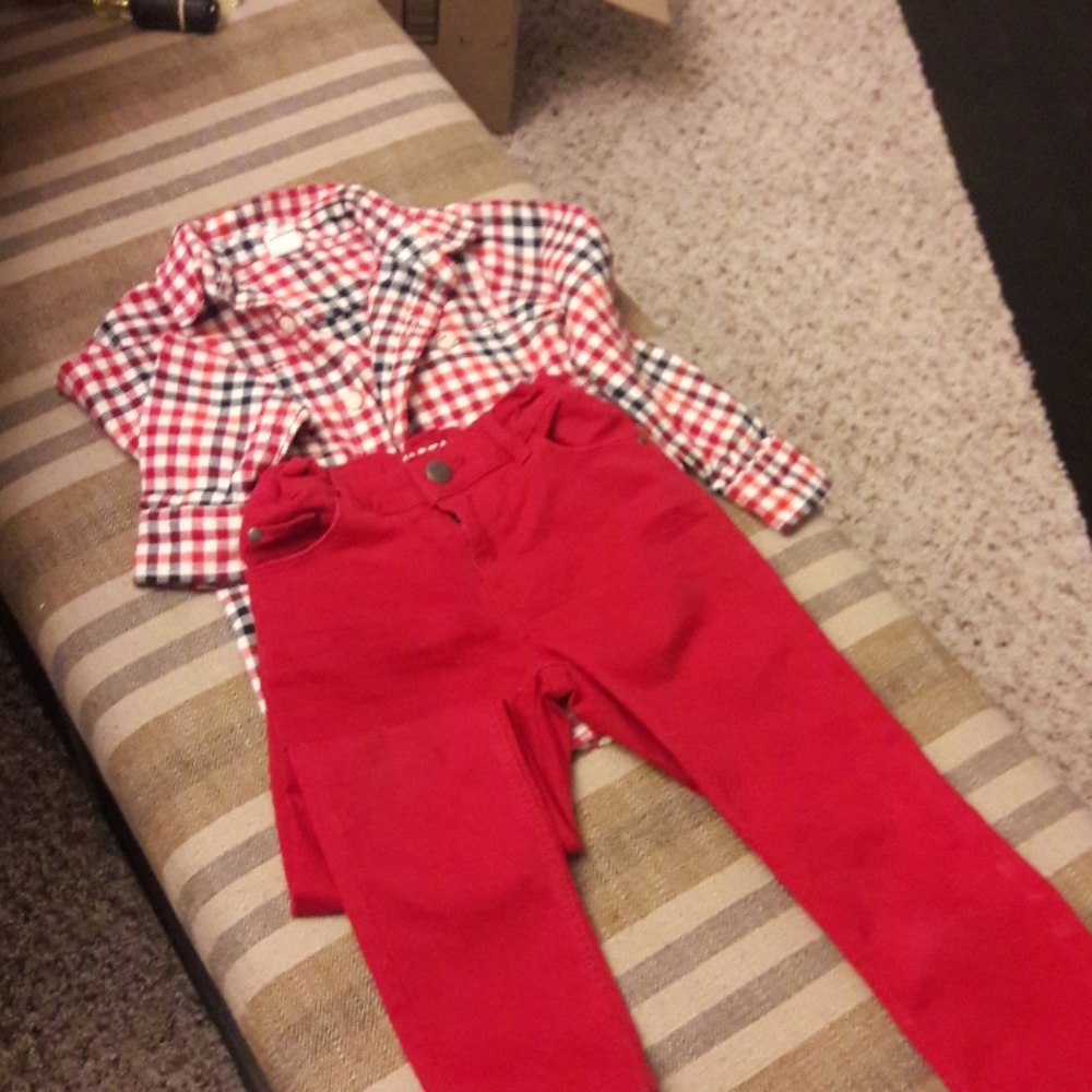 H&M Pants + Gap Button down shirt - Kids